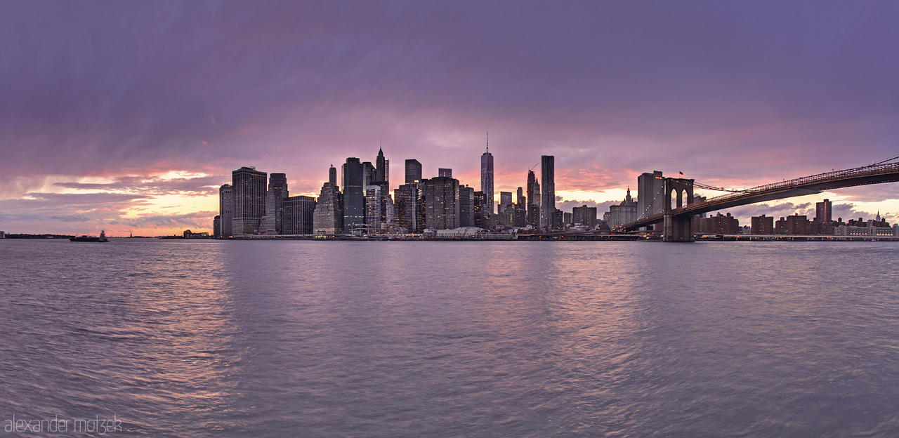 Foto von Skyline von New York aus Dumbo gesehen